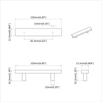 Produktbild för Skåphandtag 420 pcs Svart 150 x 12,3 x 35,2 mm Rostfritt stål