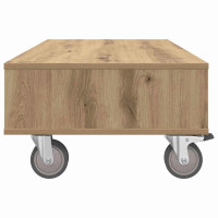 Produktbild för Sido bord med hjul Artisan Ek 90 x 50 x 30 cm Konstruerat trä