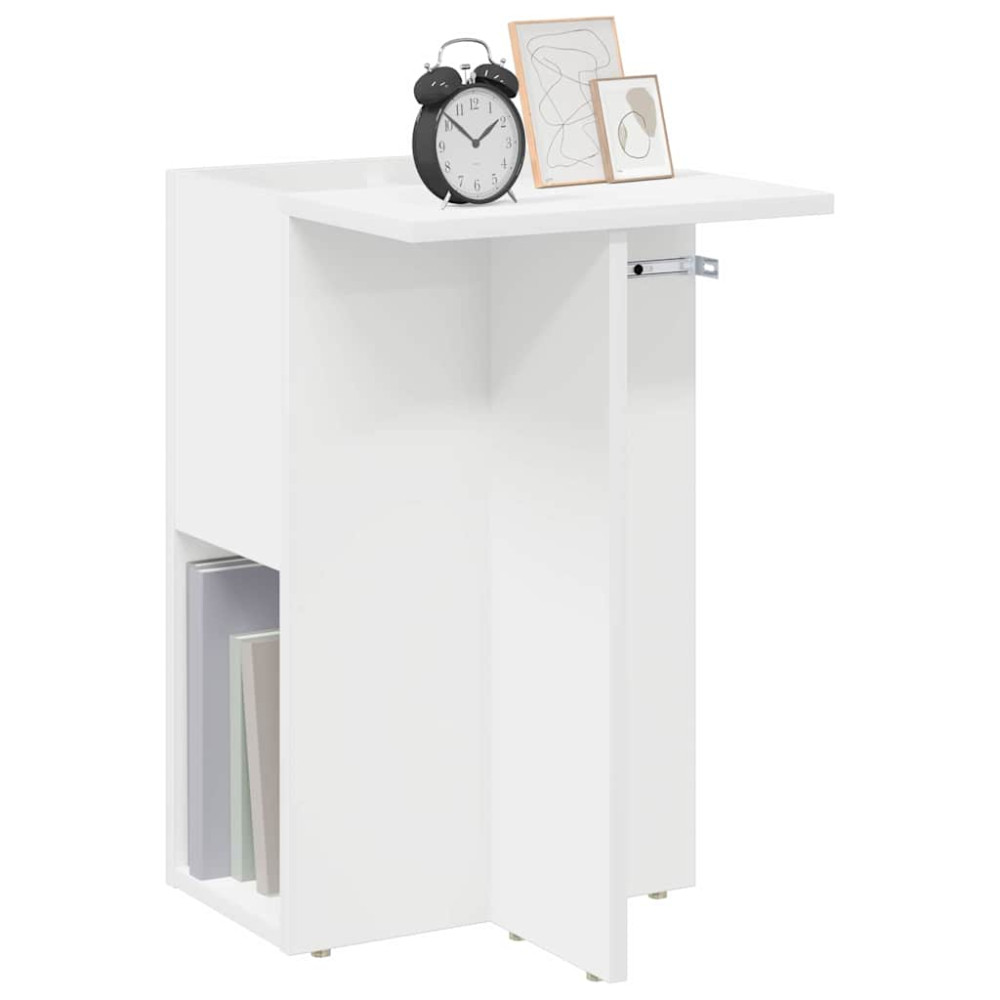 Produktbild för Sidobord Vit 35 x 40 x 55 cm Konstruerat trä