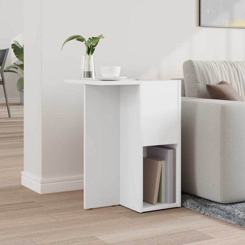 Produktbild för Sidobord Vit 35 x 40 x 55 cm Konstruerat trä