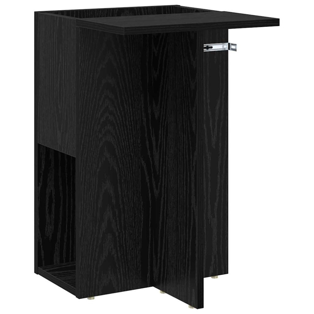 Produktbild för Sidobord Svart Ek 35 x 40 x 55 cm Konstruerat trä