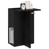 Produktbild för Sidobord Svart Ek 35 x 40 x 55 cm Konstruerat trä