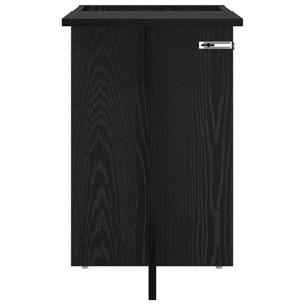 Produktbild för Sidobord Svart Ek 35 x 40 x 55 cm Konstruerat trä