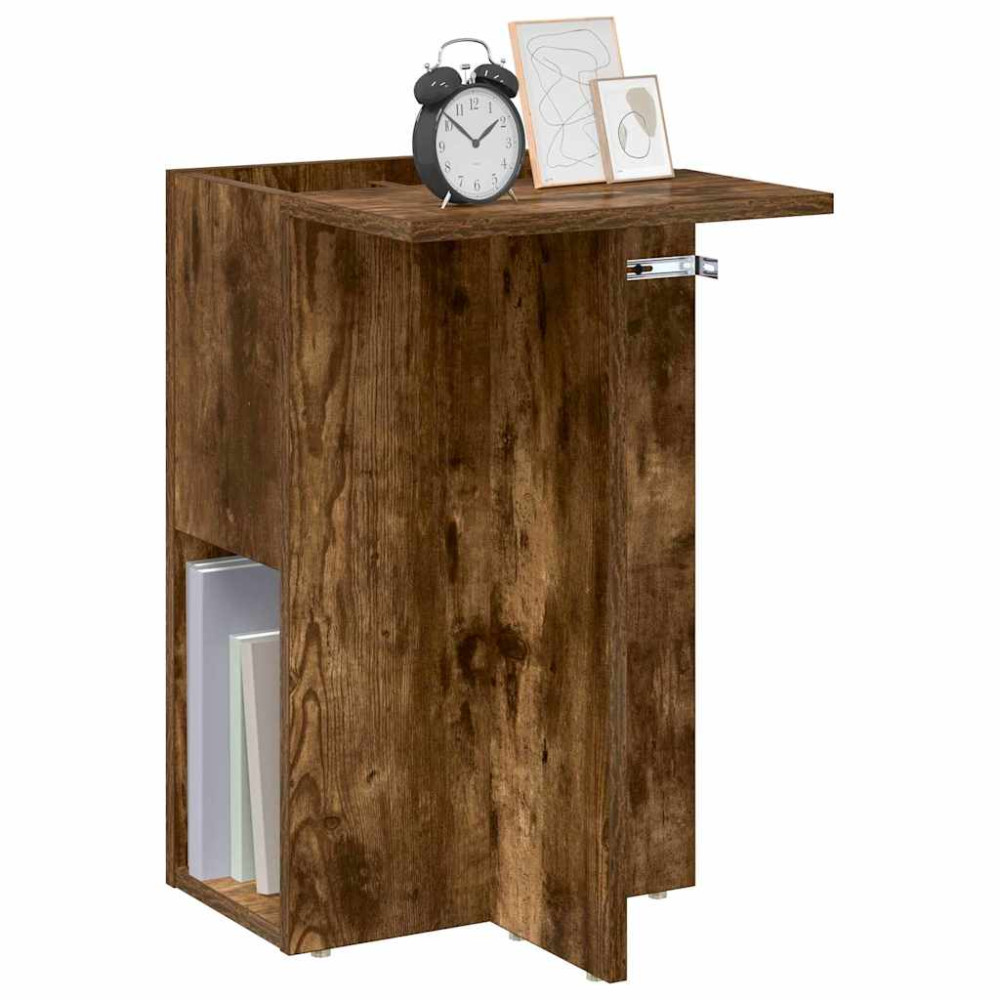 Produktbild för Sidobord Rökt ek 35 x 40 x 55 cm Konstruerat trä
