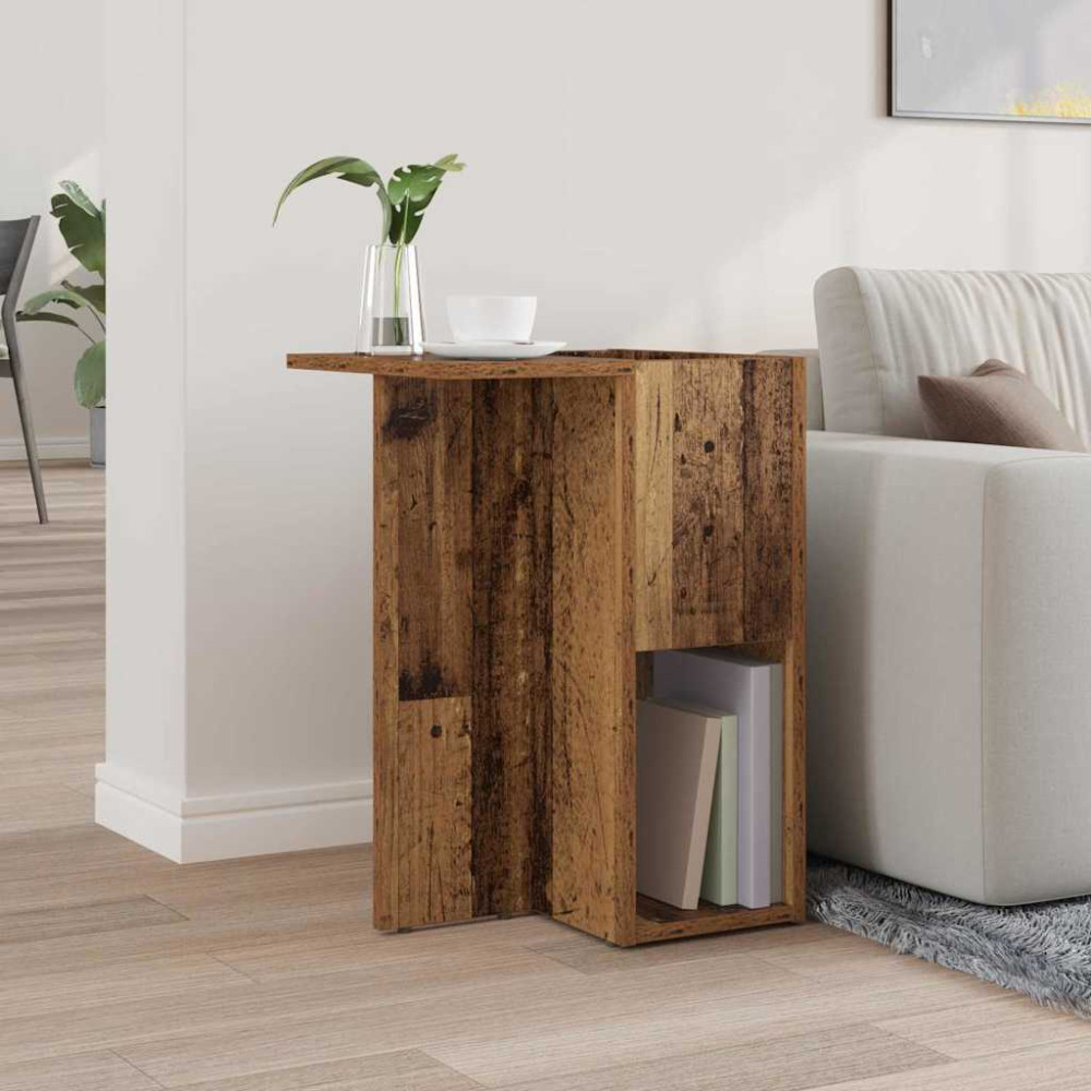 Produktbild för Sidobord Gammalt trä 35 x 40 x 55 cm Konstruerat trä