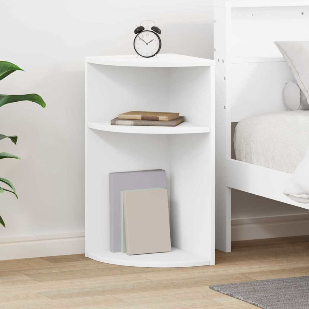 Produktbild för Sidobord Vit 29,6 x 29,6 x 60 cm Konstruerat trä