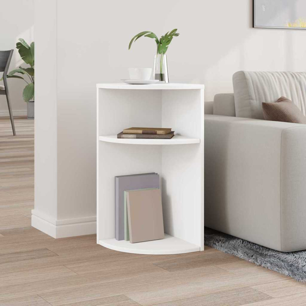 Produktbild för Sidobord Vit 29,6 x 29,6 x 60 cm Konstruerat trä