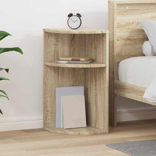 vidaXL Sidobord Sonoma-ek 29,6 x 29,6 x 60 cm Konstruerat trä