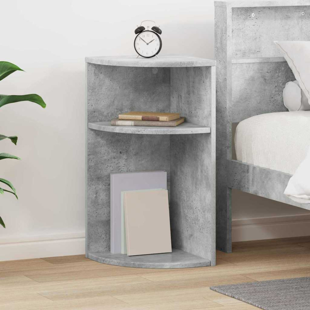 Produktbild för Sidobord Betonggrå 29,6 x 29,6 x 60 cm Konstruerat trä