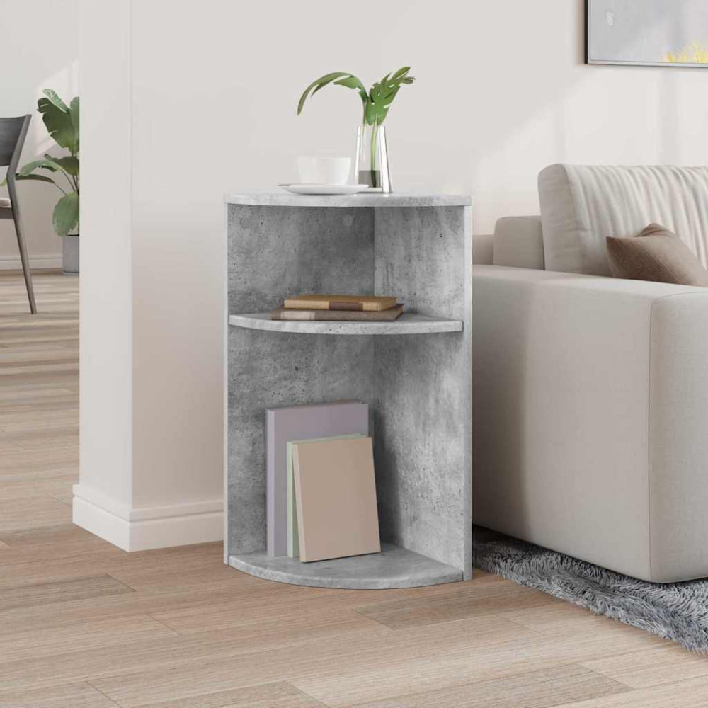 Produktbild för Sidobord Betonggrå 29,6 x 29,6 x 60 cm Konstruerat trä