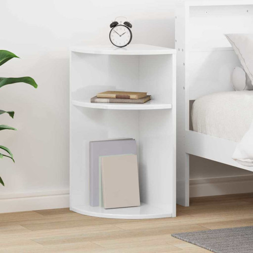 vidaXL Sidobord Högblanka vita 29,6 x 29,6 x 60 cm Konstruerat trä