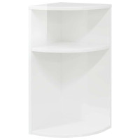 Produktbild för Sidobord Högblanka vita 29,6 x 29,6 x 60 cm Konstruerat trä
