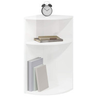 Produktbild för Sidobord Högblanka vita 29,6 x 29,6 x 60 cm Konstruerat trä