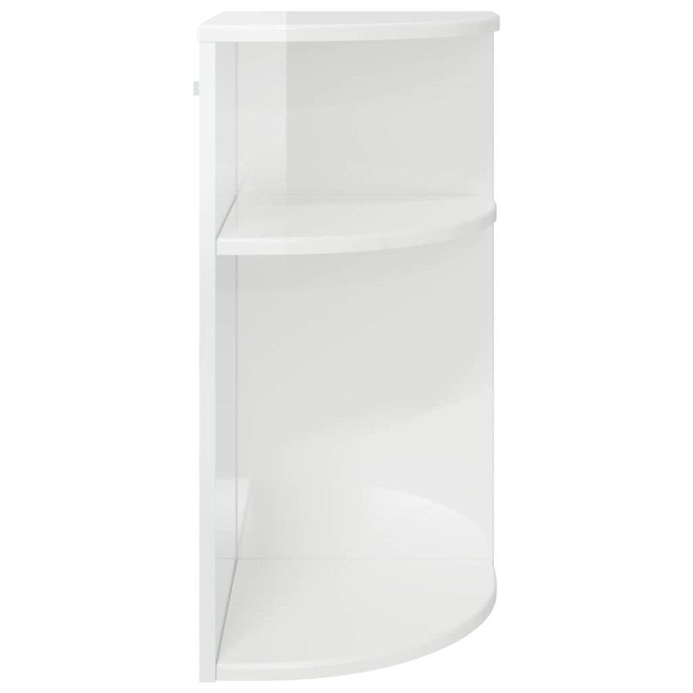 Produktbild för Sidobord Högblanka vita 29,6 x 29,6 x 60 cm Konstruerat trä