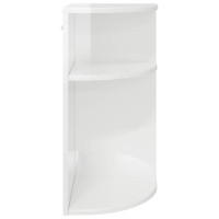 Produktbild för Sidobord Högblanka vita 29,6 x 29,6 x 60 cm Konstruerat trä