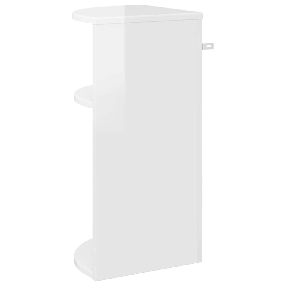 Produktbild för Sidobord Högblanka vita 29,6 x 29,6 x 60 cm Konstruerat trä