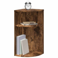 Produktbild för Sidobord Rökt ek 29,6 x 29,6 x 60 cm Konstruerat trä