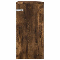 Produktbild för Sidobord Rökt ek 29,6 x 29,6 x 60 cm Konstruerat trä
