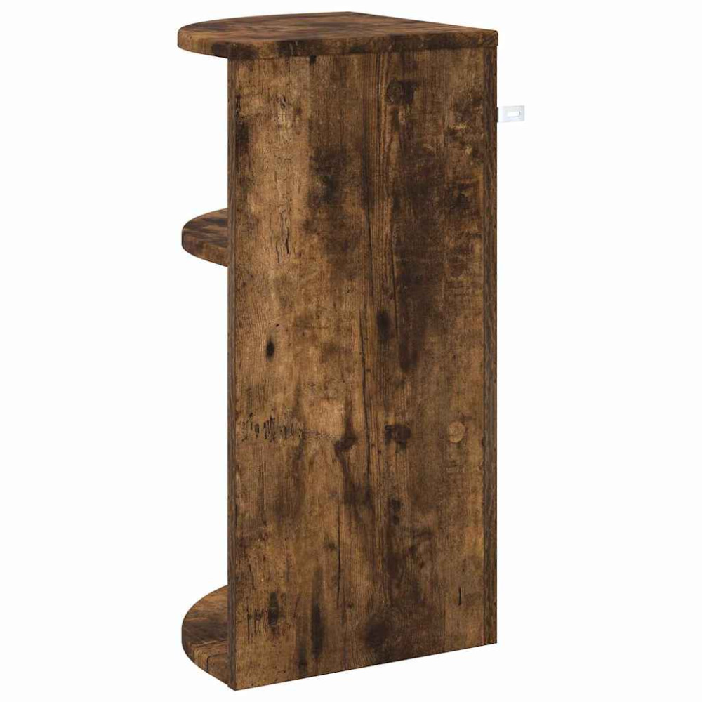 Produktbild för Sidobord Rökt ek 29,6 x 29,6 x 60 cm Konstruerat trä