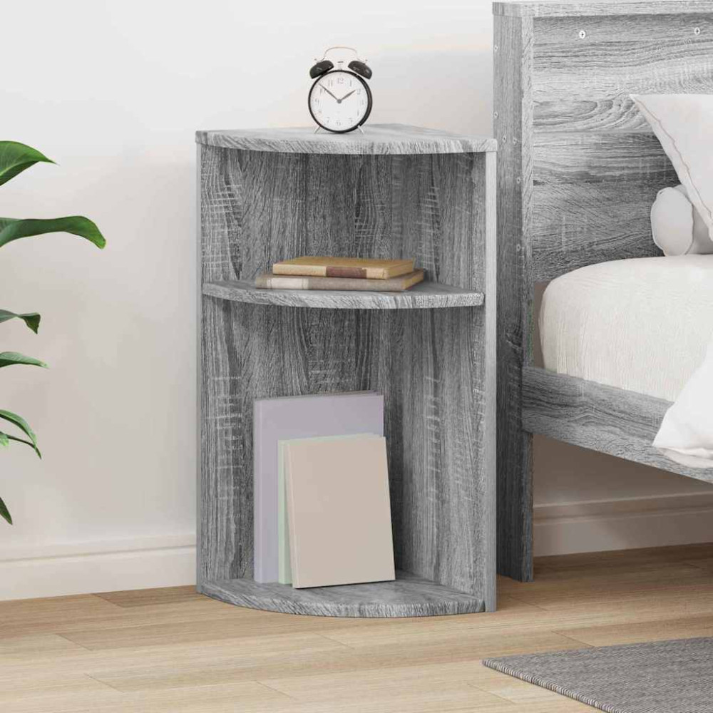Produktbild för Sidobord Grå Sonoma 29,6 x 29,6 x 60 cm Konstruerat trä