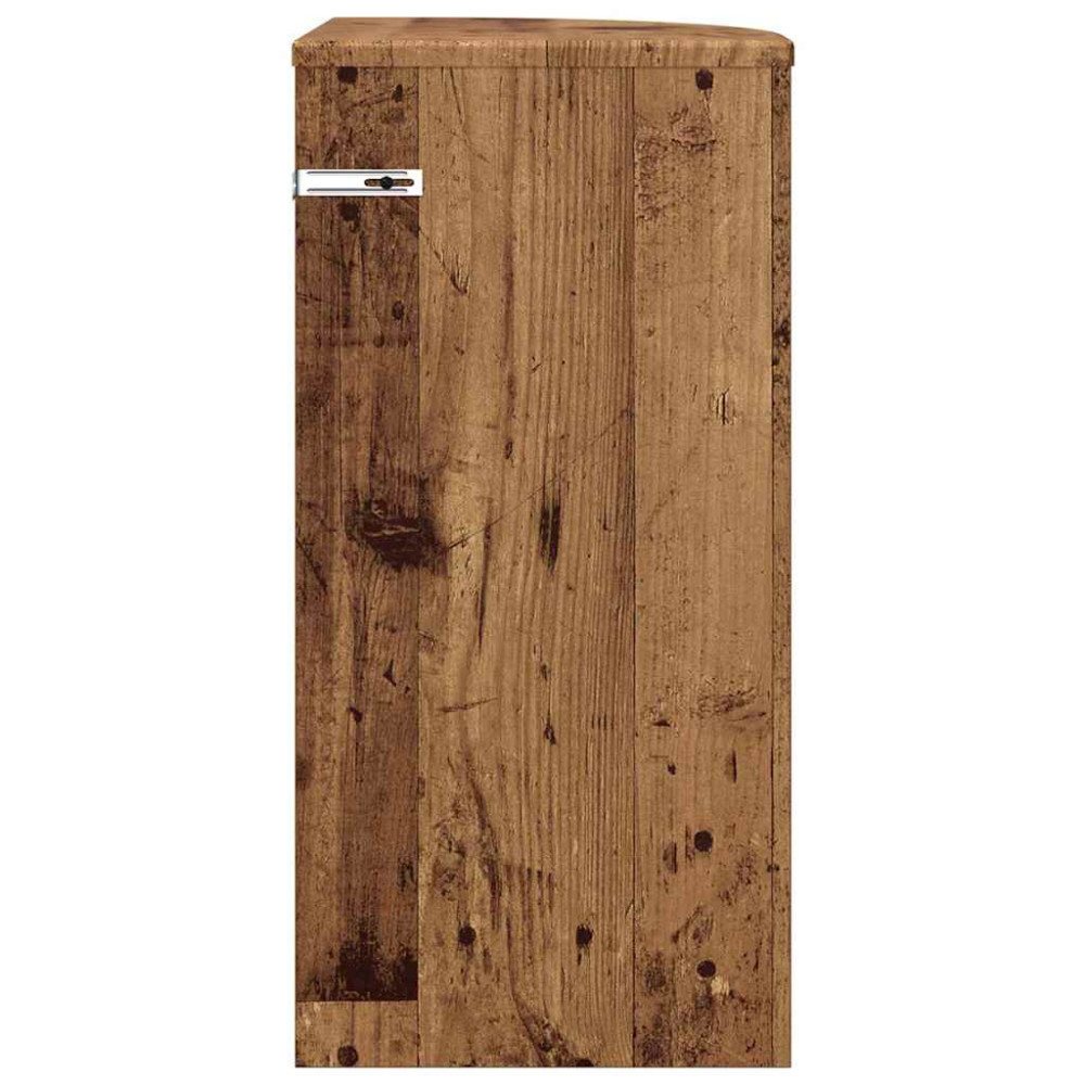 Produktbild för Sidobord Gammalt trä 29,6 x 29,6 x 60 cm Konstruerat trä