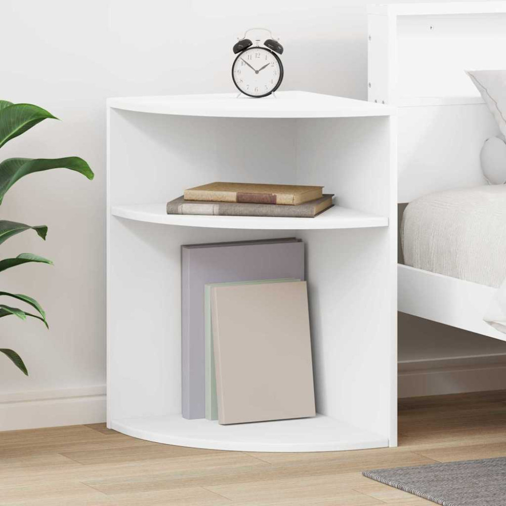 Produktbild för Sidobord Vit 39,7 x 39,7 x 60 cm Konstruerat trä