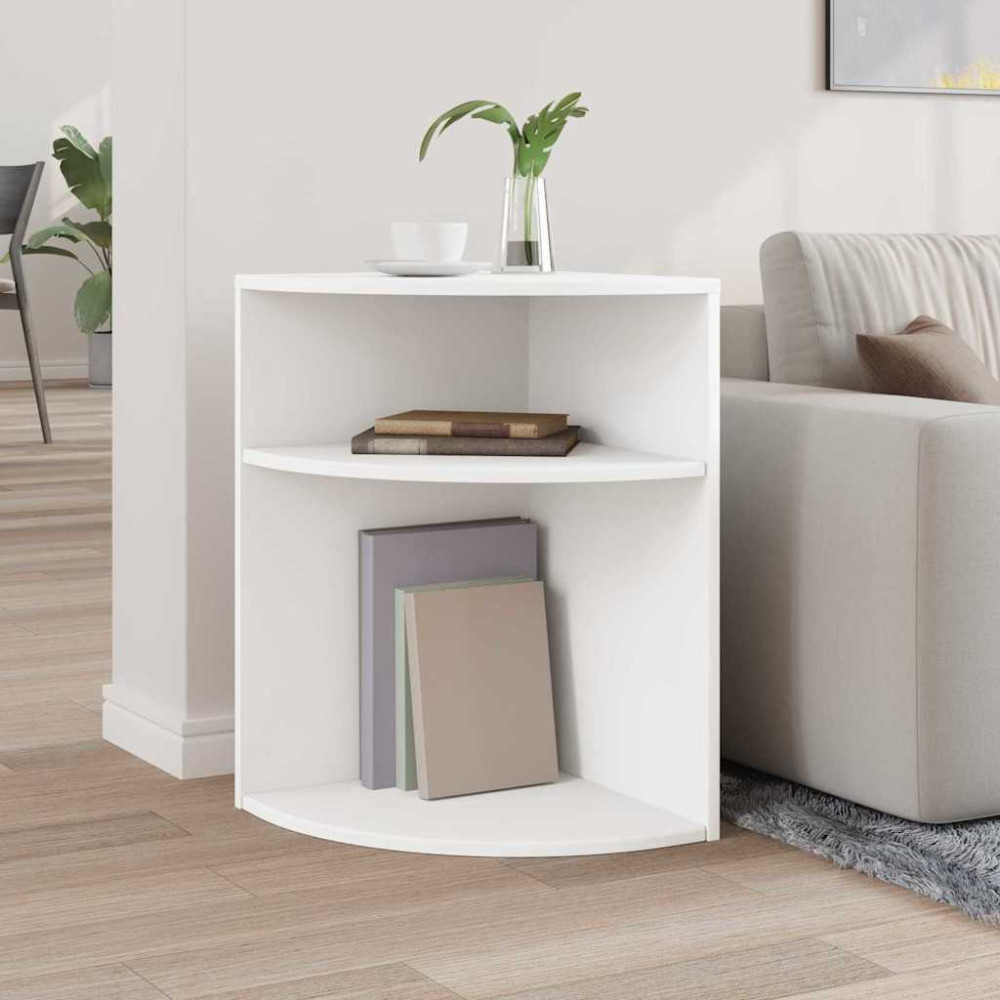 Produktbild för Sidobord Vit 39,7 x 39,7 x 60 cm Konstruerat trä