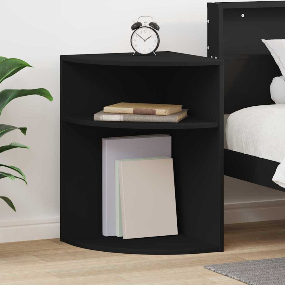 Produktbild för Sidobord Svart 39,7 x 39,7 x 60 cm Konstruerat trä