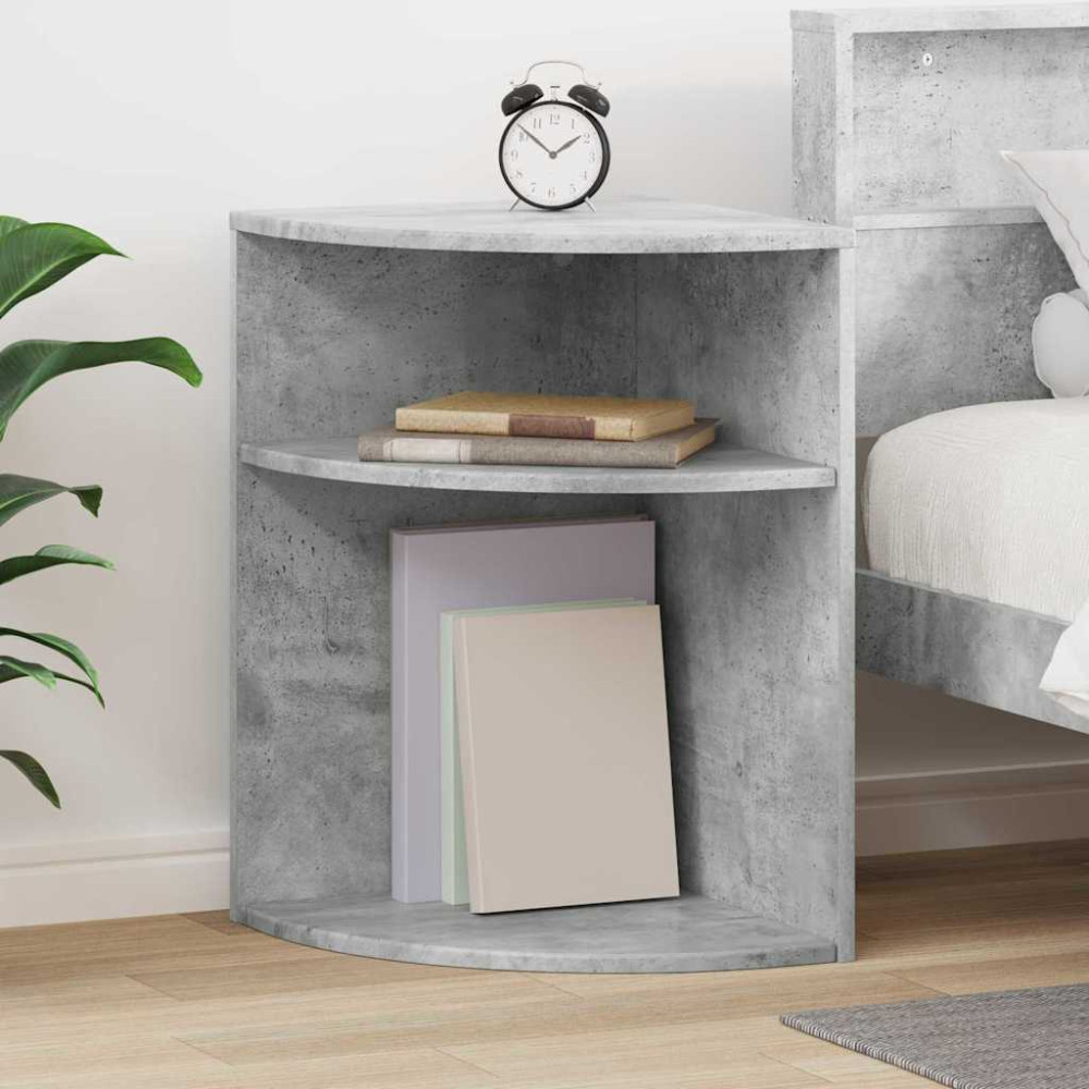 Produktbild för Sidobord Betonggrå 39,7 x 39,7 x 60 cm Konstruerat trä