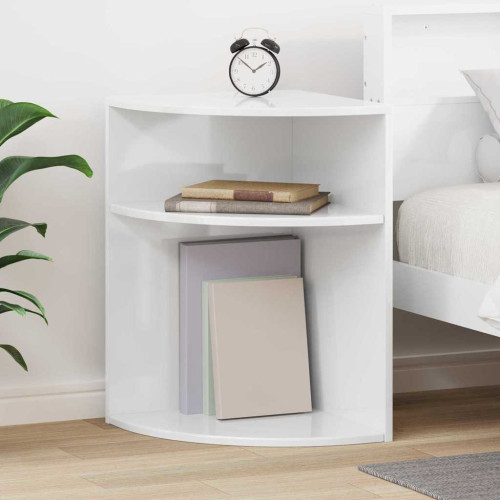 vidaXL Sidobord Högblanka vita 39,7 x 39,7 x 60 cm Konstruerat trä