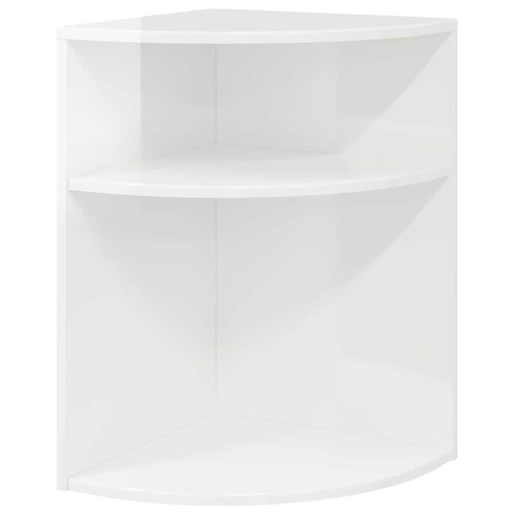 Produktbild för Sidobord Högblanka vita 39,7 x 39,7 x 60 cm Konstruerat trä