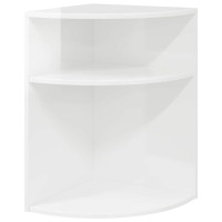Produktbild för Sidobord Högblanka vita 39,7 x 39,7 x 60 cm Konstruerat trä