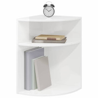 Produktbild för Sidobord Högblanka vita 39,7 x 39,7 x 60 cm Konstruerat trä