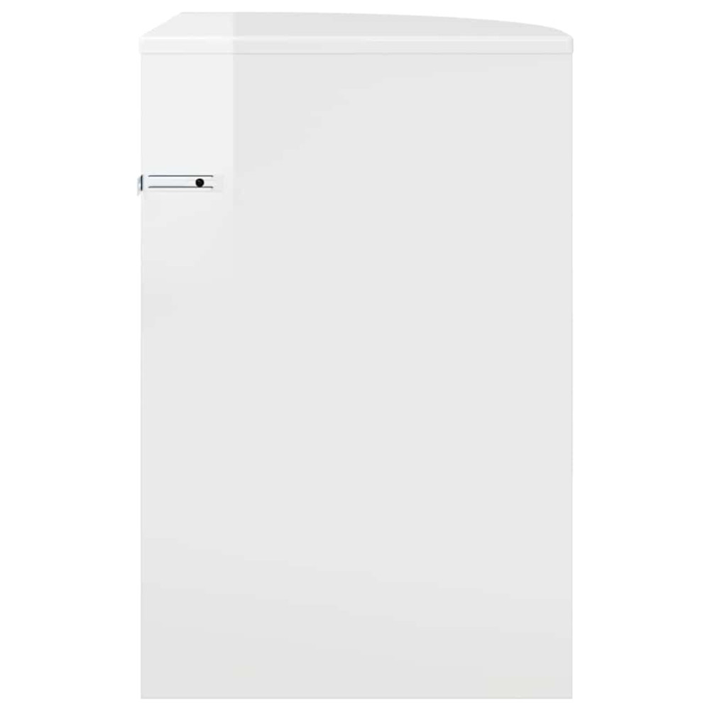 Produktbild för Sidobord Högblanka vita 39,7 x 39,7 x 60 cm Konstruerat trä