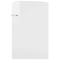 Produktbild för Sidobord Högblanka vita 39,7 x 39,7 x 60 cm Konstruerat trä
