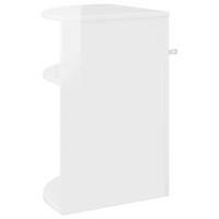 Produktbild för Sidobord Högblanka vita 39,7 x 39,7 x 60 cm Konstruerat trä