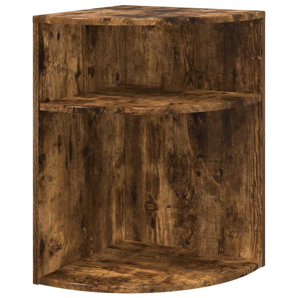 Produktbild för Sidobord Rökt ek 39,7 x 39,7 x 60 cm Konstruerat trä
