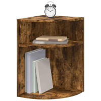 Produktbild för Sidobord Rökt ek 39,7 x 39,7 x 60 cm Konstruerat trä