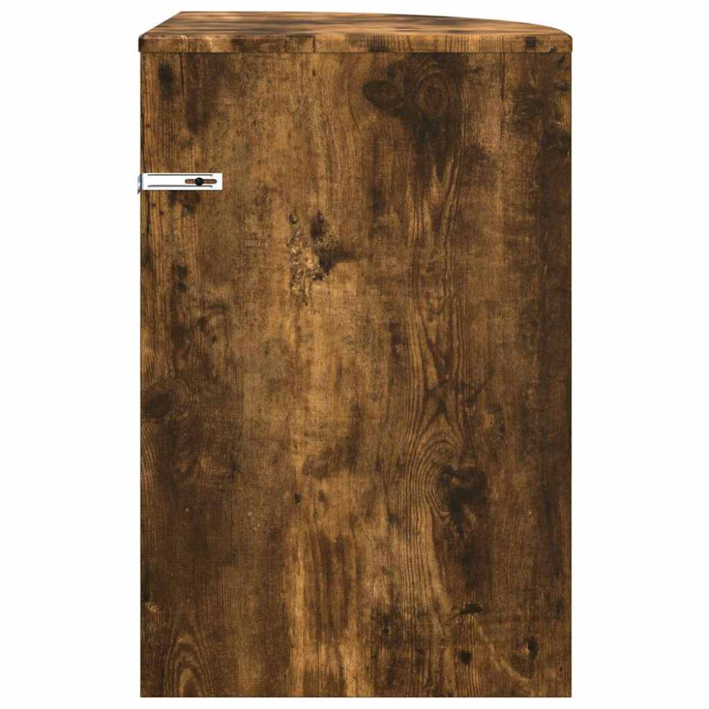 Produktbild för Sidobord Rökt ek 39,7 x 39,7 x 60 cm Konstruerat trä
