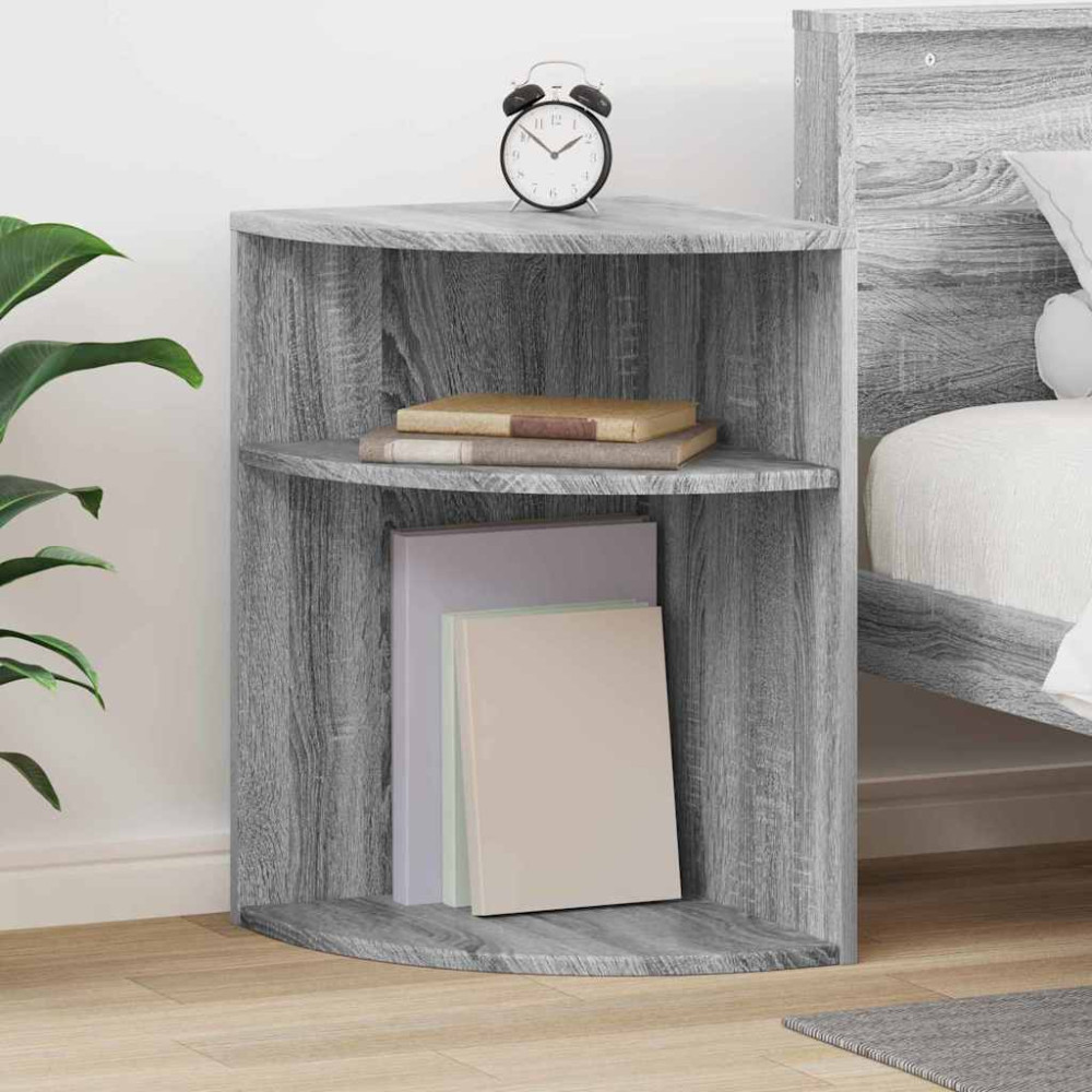 Produktbild för Sidobord Grå Sonoma 39,7 x 39,7 x 60 cm Konstruerat trä