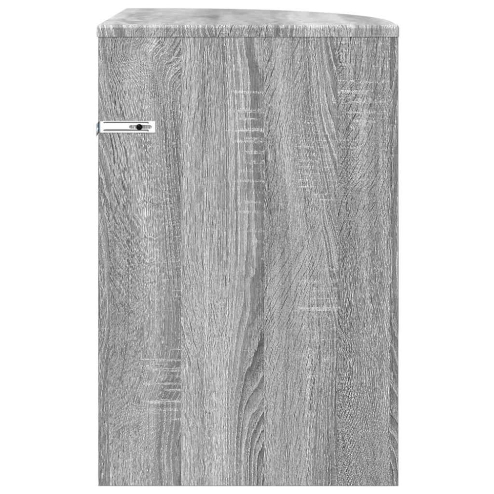 Produktbild för Sidobord Grå Sonoma 39,7 x 39,7 x 60 cm Konstruerat trä