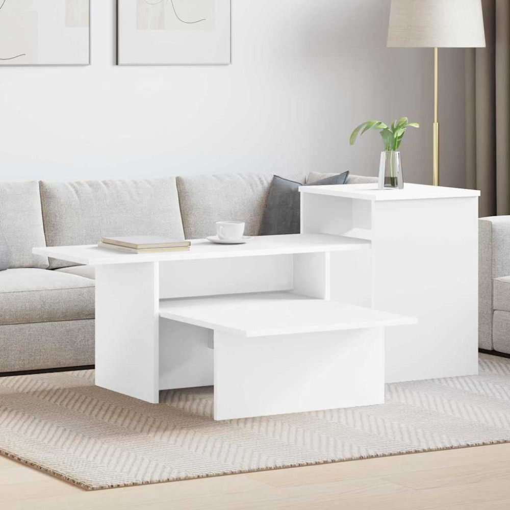 Produktbild för Konsolbord Vit 91,5 x 35 x 38,5 cm Konstruerat trä