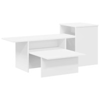 Produktbild för Konsolbord Vit 91,5 x 35 x 38,5 cm Konstruerat trä