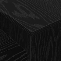 Produktbild för Konsolbord Svart Ek 91,5 x 35 x 38,5 cm Konstruerat trä