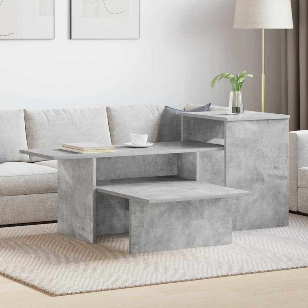 Produktbild för Konsolbord Betonggrå 91,5 x 35 x 38,5 cm Konstruerat trä