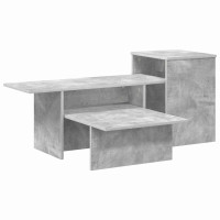 Produktbild för Konsolbord Betonggrå 91,5 x 35 x 38,5 cm Konstruerat trä