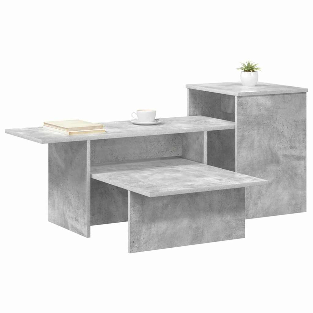 Produktbild för Konsolbord Betonggrå 91,5 x 35 x 38,5 cm Konstruerat trä
