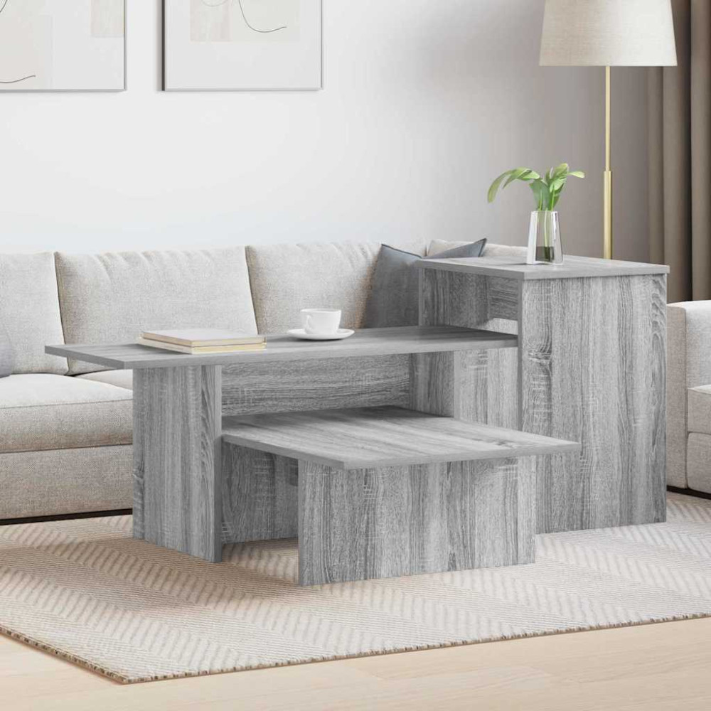 Produktbild för Konsolbord Grå Sonoma 91,5 x 35 x 38,5 cm Konstruerat trä