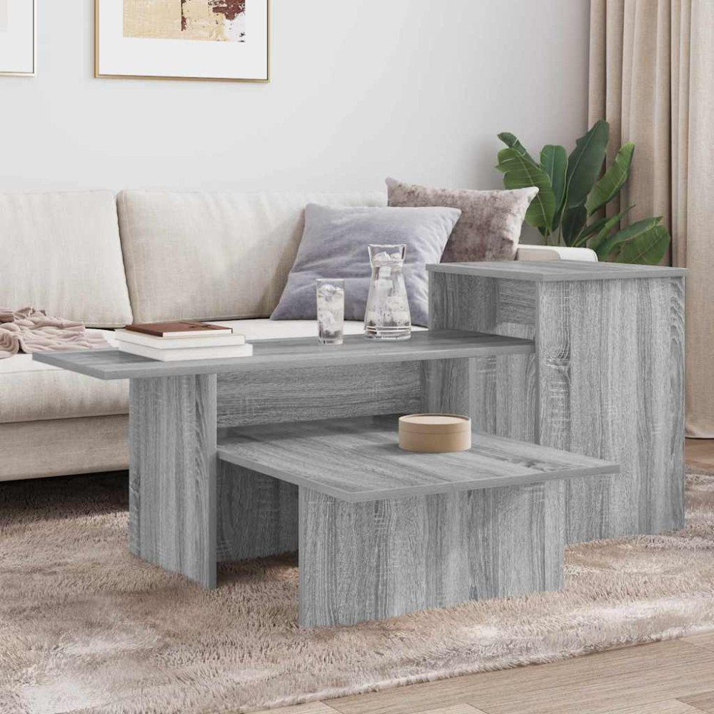Produktbild för Konsolbord Grå Sonoma 91,5 x 35 x 38,5 cm Konstruerat trä
