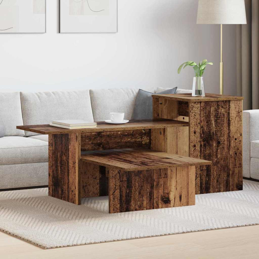Produktbild för Konsolbord Gammalt trä 91,5 x 35 x 38,5 cm Konstruerat trä
